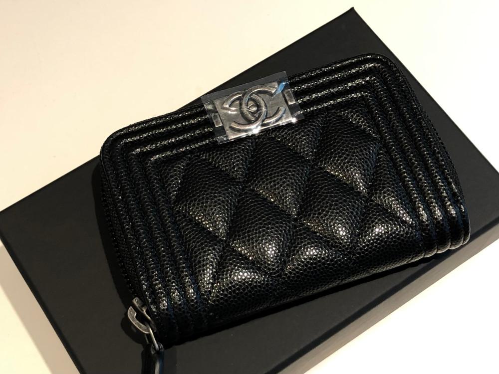 [백화점AS가능] 샤넬 보이 동전지갑 카드지갑 카드홀더 블랙 캐비어 국내 당일발송