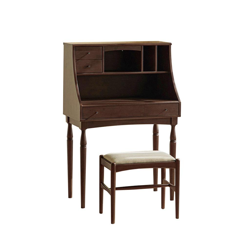 포트 원목 수납 뷰로 화장대 세트(스툴 포함)