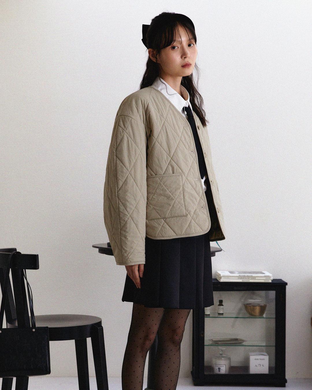 Emma quilted jacket - beige