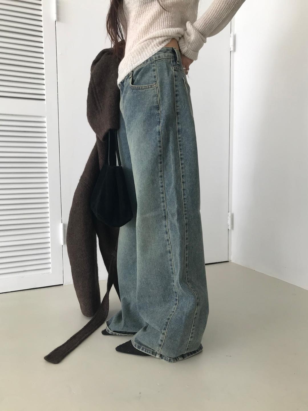 vintage wide denim pants