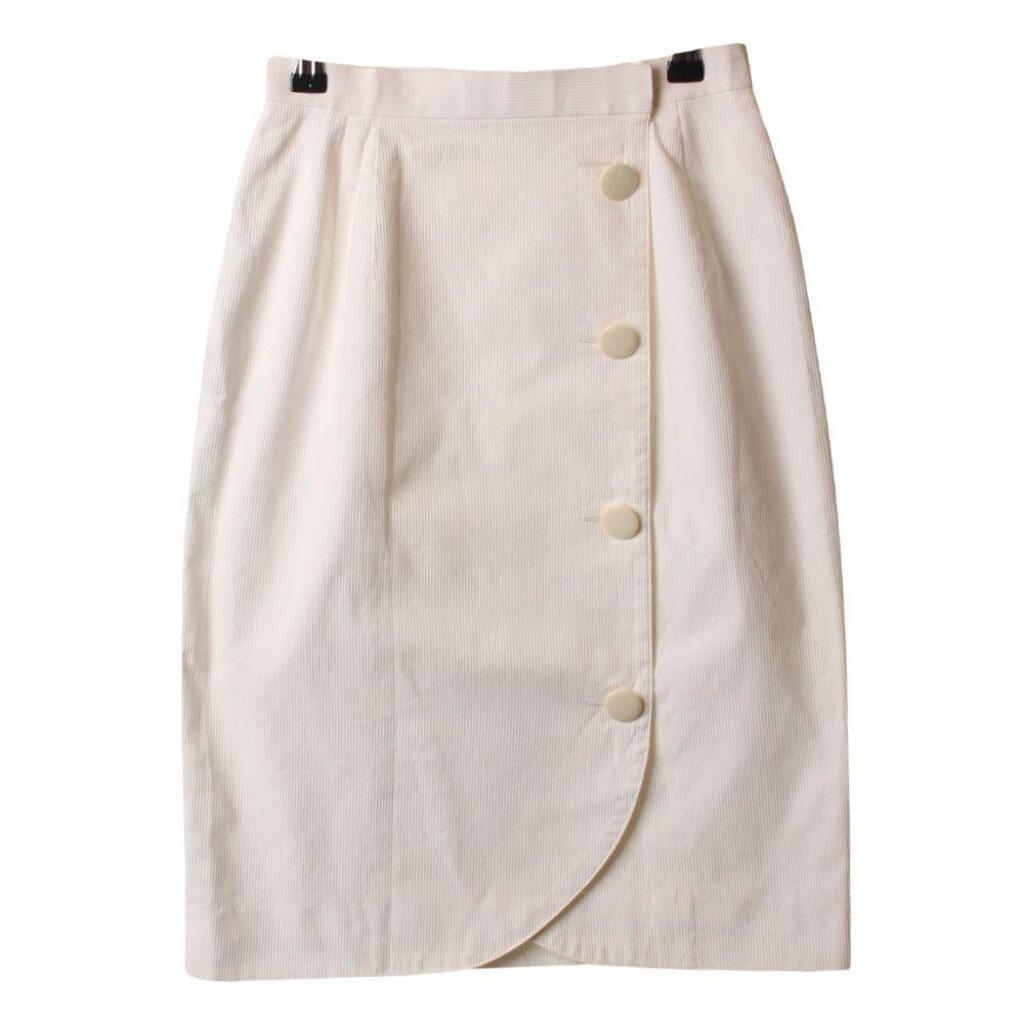 CHRISTIAN DIOR크리스찬디올 크림 버튼 랩 스커트 / WOMEN 24