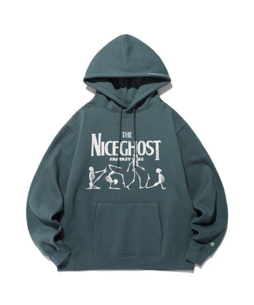 NAMASTE SKELETON HOODIE_GREEN(NG2DFUM403A)