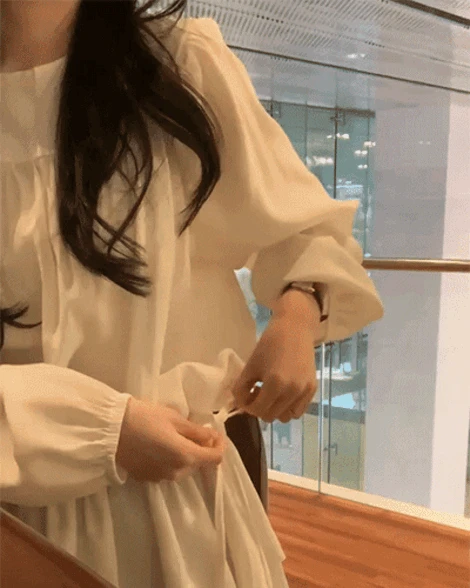 [ONLY FINE/1차분마감/2차분예약주문중]프렌치 이중블라우스 1color   데일리룩/러블리/플레어블라우스/쉬폰블라우스/퍼프소매블라우스/캉캉블라우스/레이어드블라우스/벌룬핏/데이트룩/소개팅룩