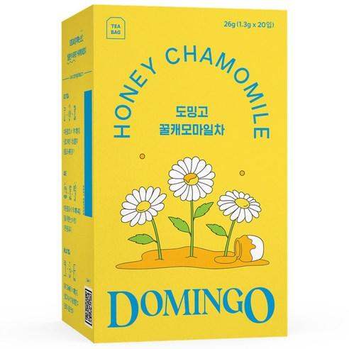 도밍고 꿀캐모마일차, 1.3g, 20개입, 1개 - 국화차 | 쿠팡