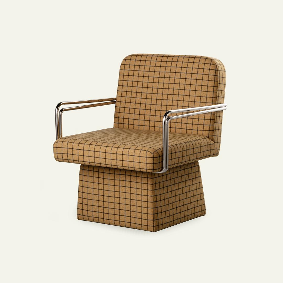 ROTATE EASY CHAIR_YELLLOW CHECK