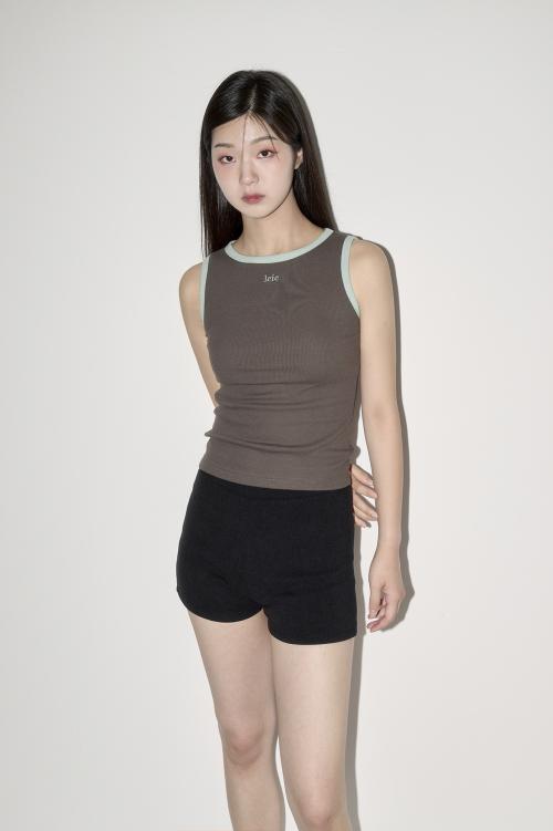 레이크(LEIC)  LEIC LOGO POINT SLEEVELESS (mint brown) - 사이즈 & 후기 | 무신사
