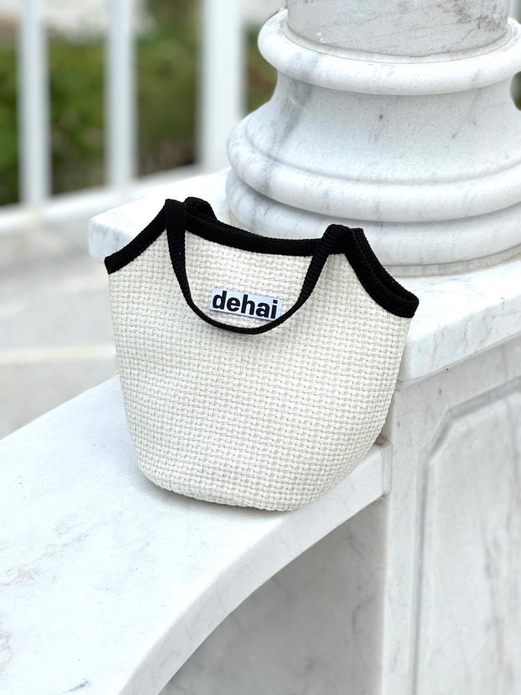 데일리 미니 손가방 트위드 원통 토드 토트백 버킷백 손목가방