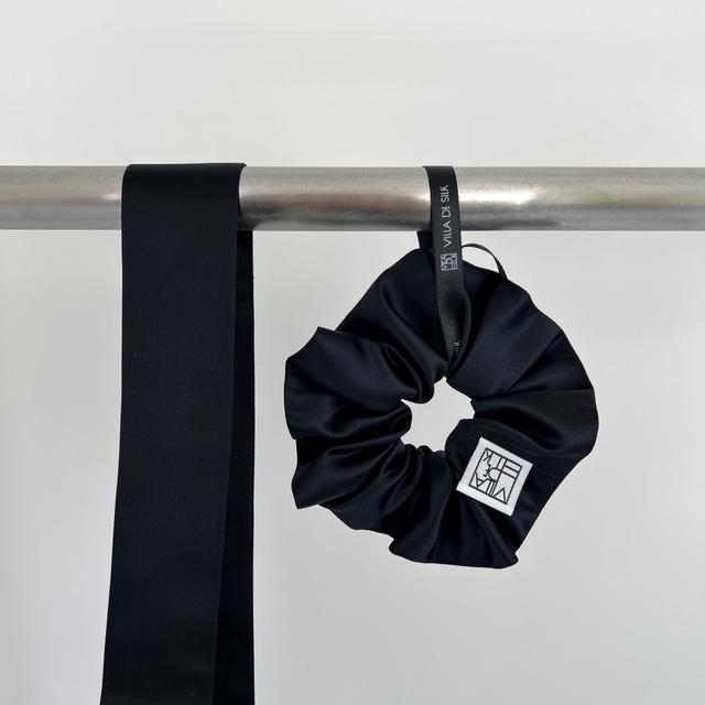 silk ribbon scarf with scrunchie