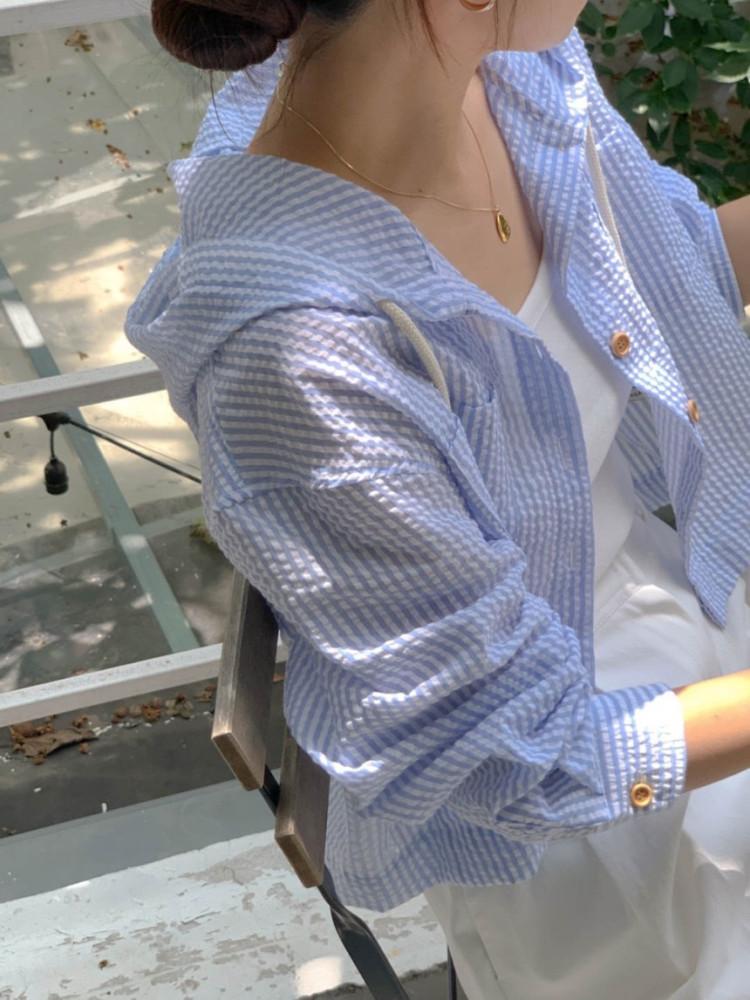 시어서커 후디셔츠(2color)