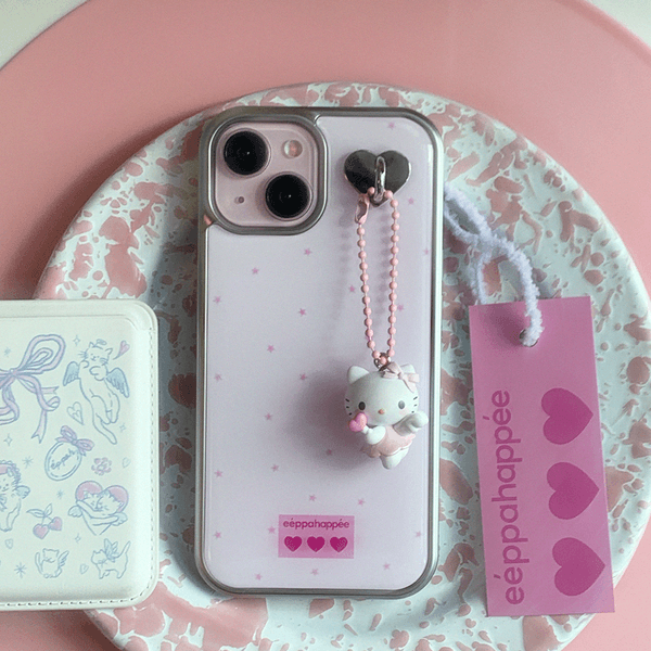 맥세이프타입추가)딸기우유별 에폭시/글래스 케이스(silver bumper)