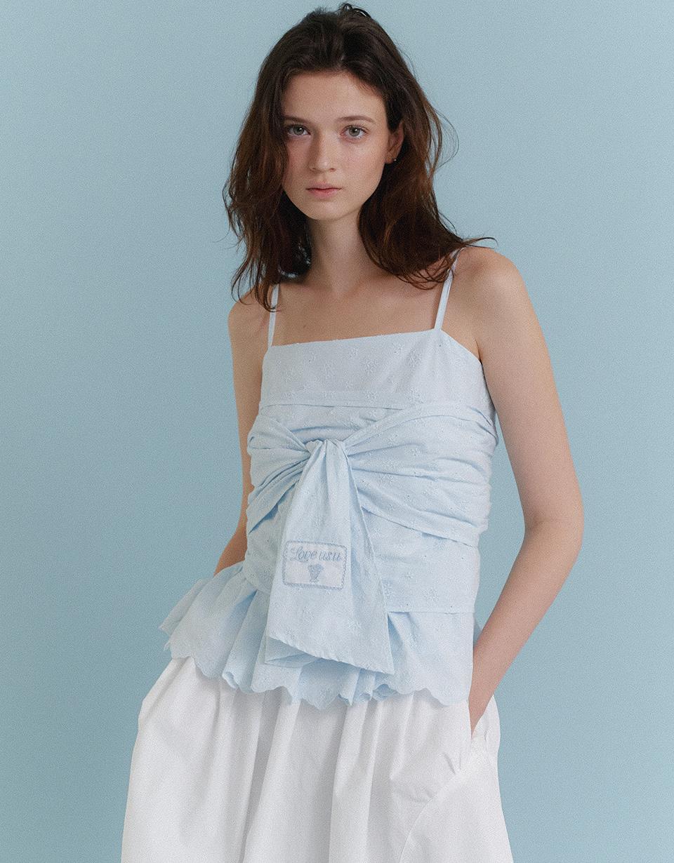 Floral Wrap Sleeveless (Mood Blue)