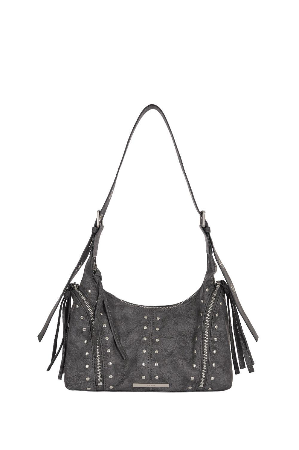 리프 아일렛 숄더 백 블랙