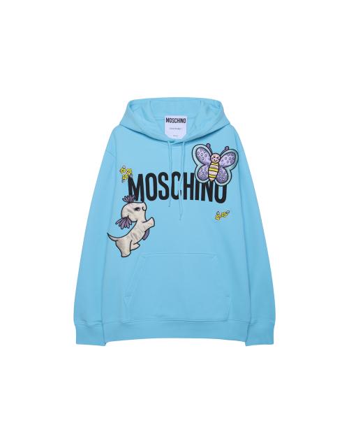 카툰 패치 로고 후디