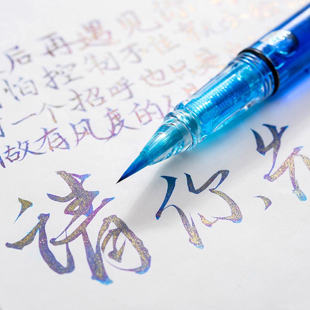 투명 워터브러쉬 붓펜 만년붓펜 캘리그라피 입문용 연습용 피스톨 펄잉크 사용 가능