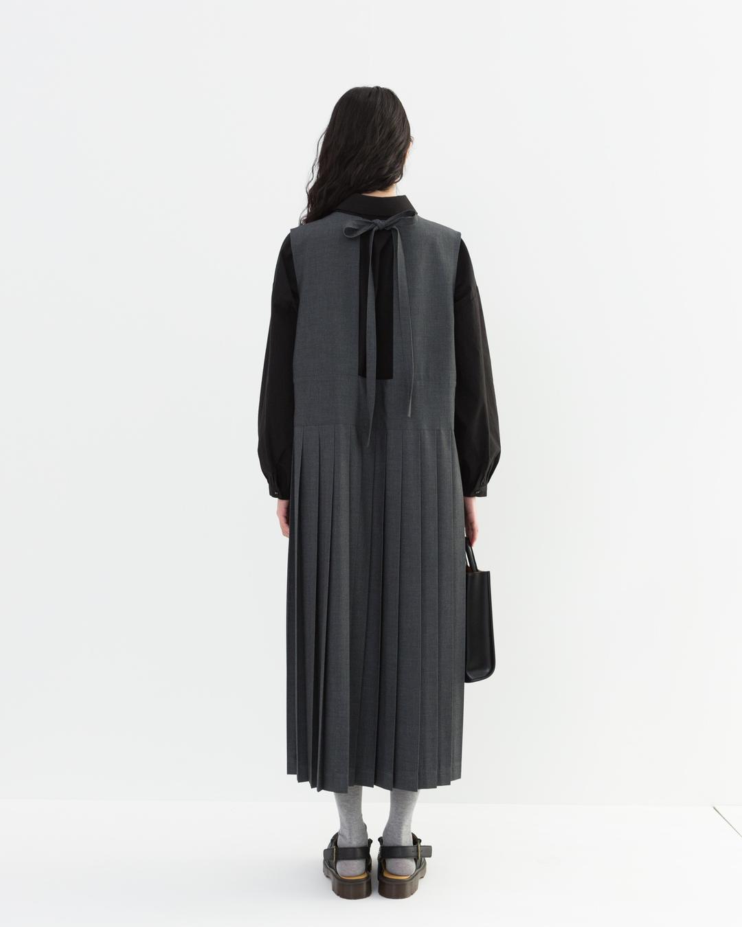 리본 플리츠 원피스