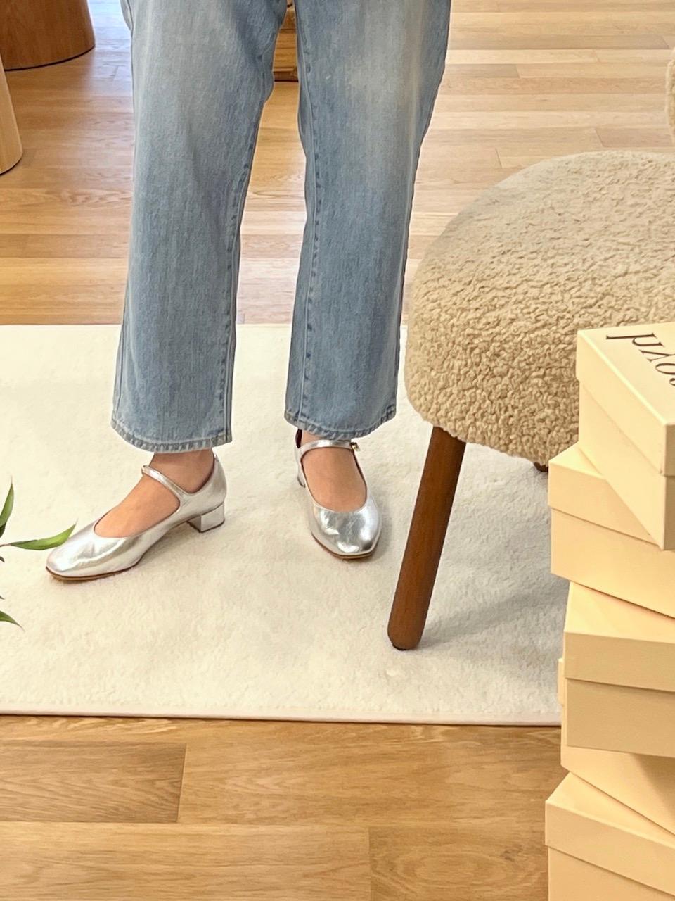 Jules Mary Jane Pumps - Silver (3cm/5cm)