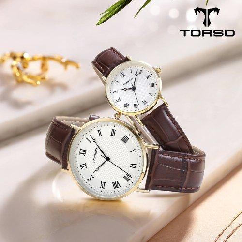 T107L-GSBR 클라시코 쿼츠 커플 워치 남여 가죽 시계