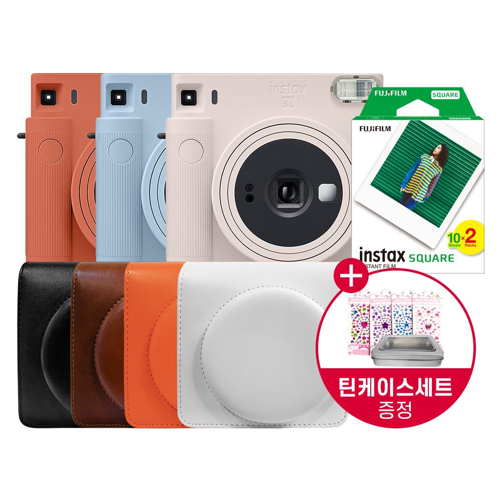 인스탁스 스퀘어 SQ1+케이스+필름2팩/틴케이스+스티커/폴라로이드