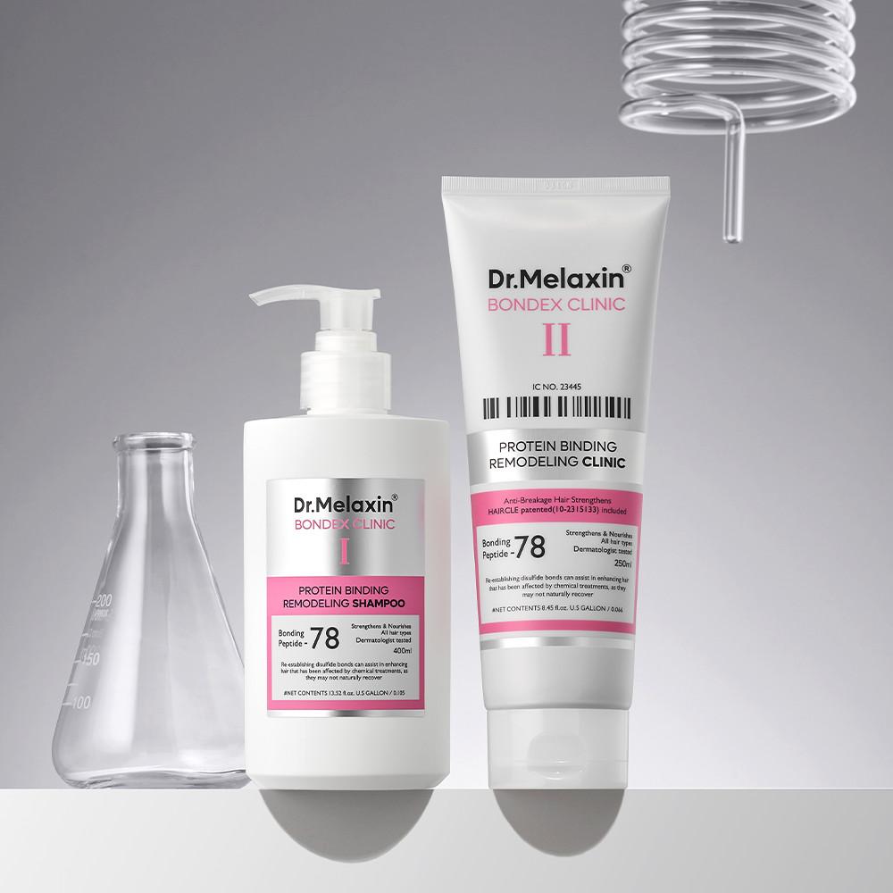 닥터멜락신 본덱스 살롱 리모델링 클리닉&샴푸 2종 세트 / 클리닉 & 샴푸 라인 / 손상모 최대 120% 개선