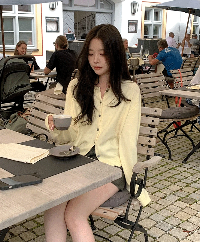 [가을신상🍂] 엘시 라운드 울가디건 (8color)