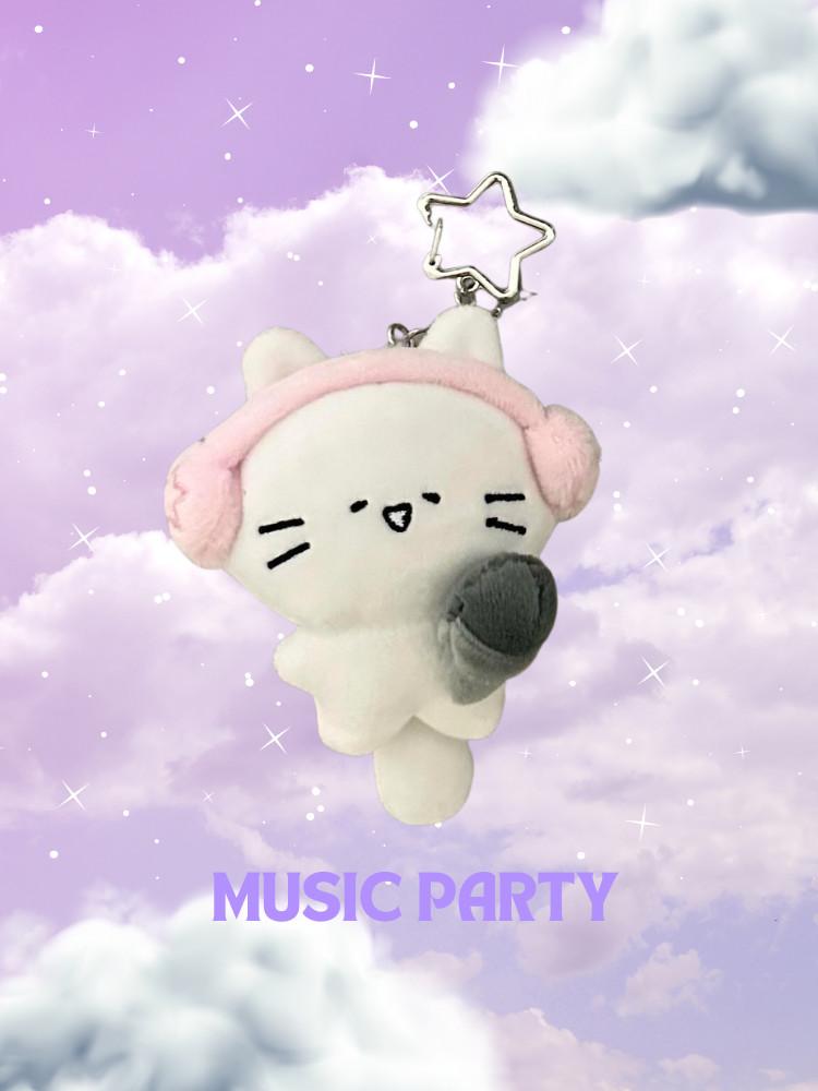 수심 Music Party Keyring2 뮤직 파티 키링 고양이 유니크 y2k 키치