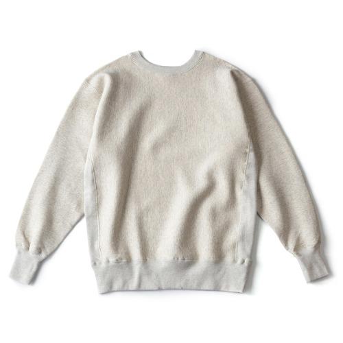 C3-Q042 S.Grey True to Archives Reverse Weave 2nd Patent Crewneck Sweatshirt