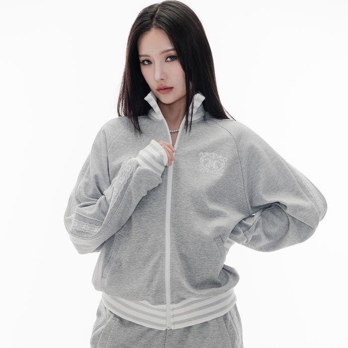 디스코스틱 트랙집업_멜란지그레이