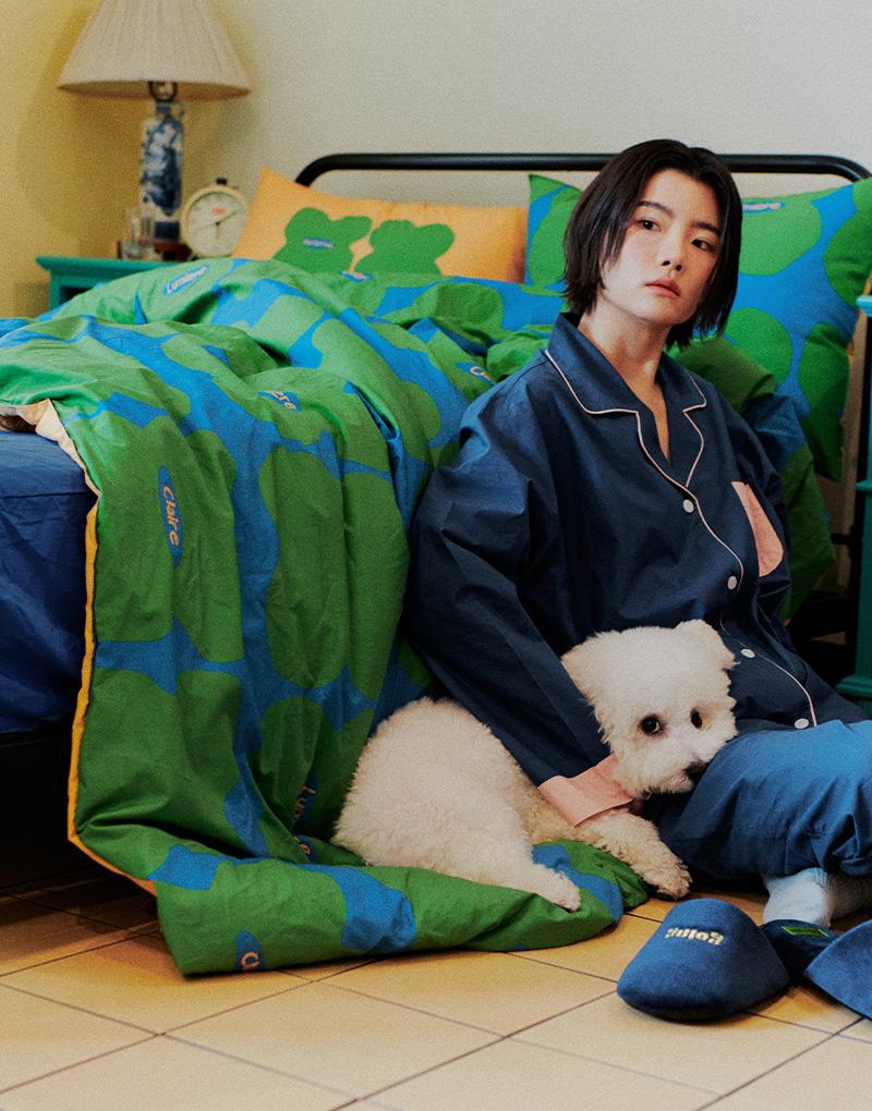 범피 고밀도 60수 워싱 무봉제 패턴 차렵이불 SS Q