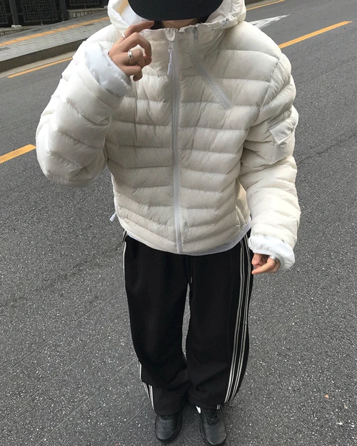 [unisex] 릴 포켓 덕다운 경량 패딩