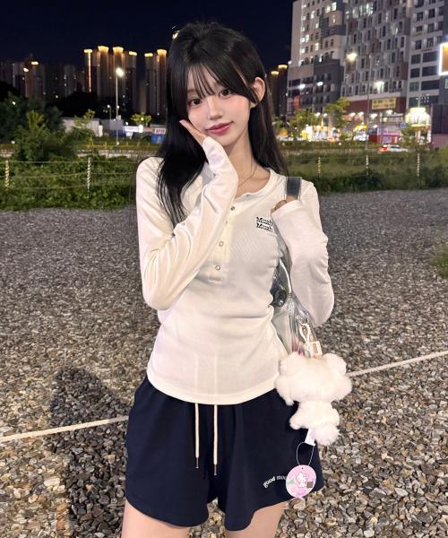 헨리넥 스티치 긴팔티 [5color]