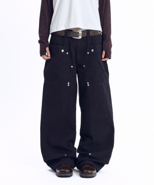 Walt Panel Cotton Pants (Black)
