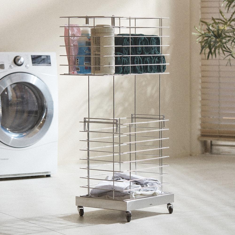 빨래 바구니(2단 세트)