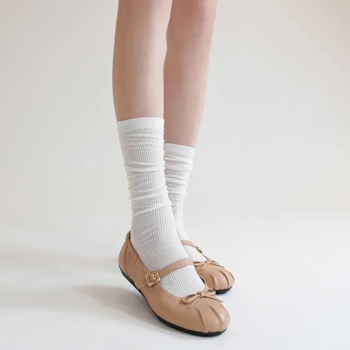 [당일출고📦3켤레/5켤레 세트] MD추천💞 얇은 골지 롱롱 양말 발레코어 여리여리룩 레그워머 시스루 국산 쫀쫀 삭스 10color