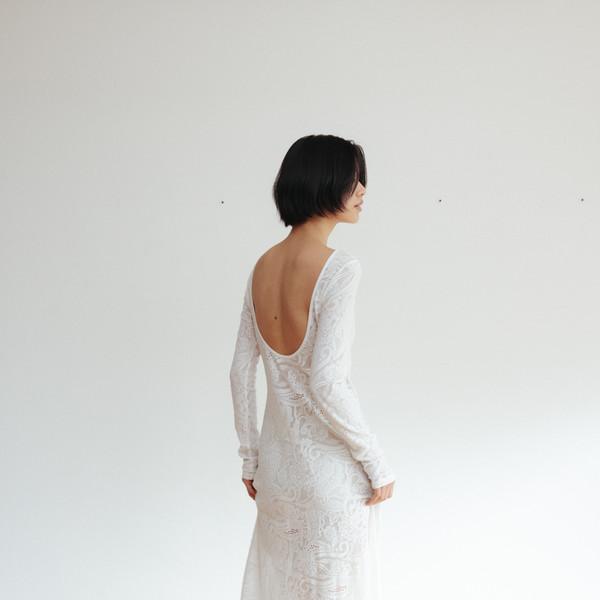 Lace dress (white / black)