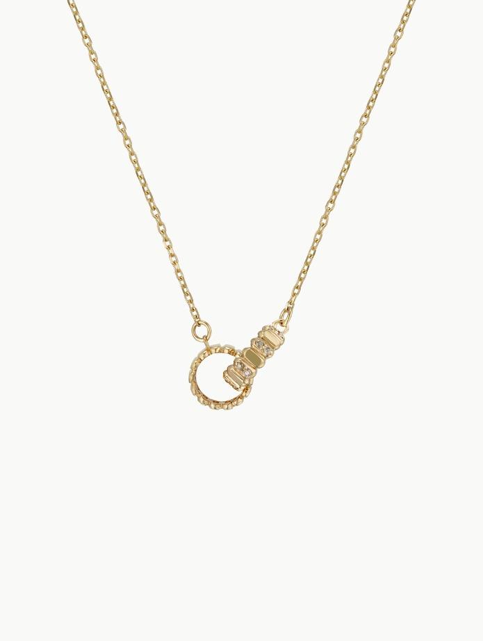 14k Raffine twin necklace