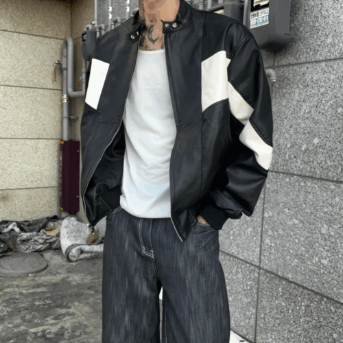 레이싱 바이커 레더자켓
