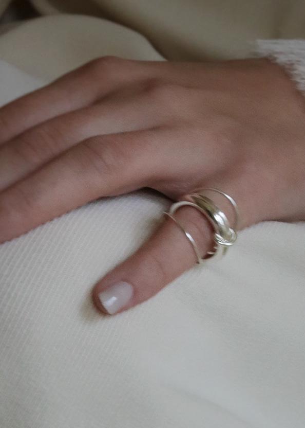 Circle layered ring