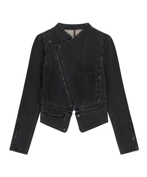 Detachable Span Denim Jacket / Charcoal