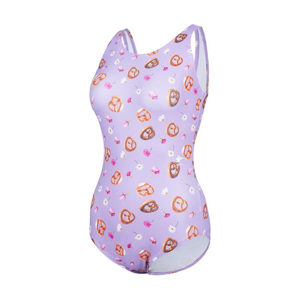 여성 프레첼 U백 원피스수영복 퍼플 RN-LS2E506-PP