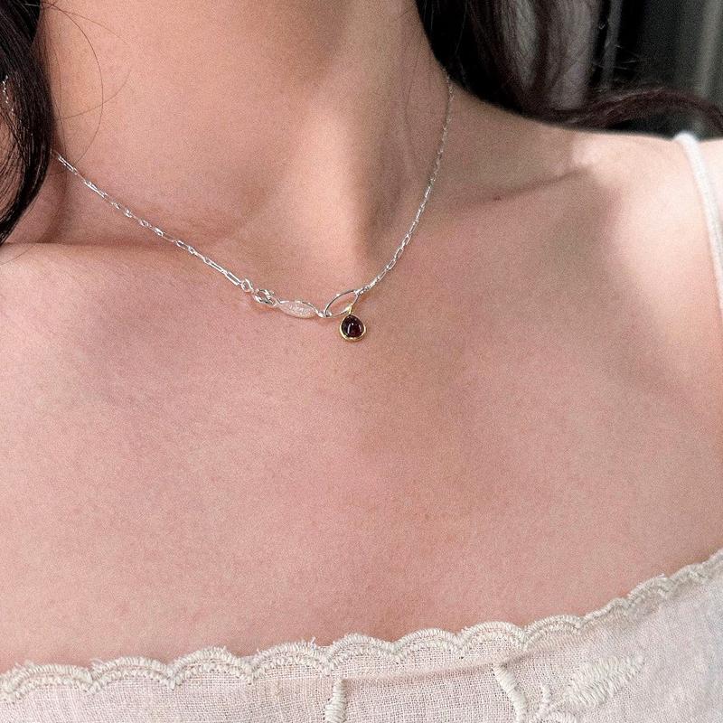 Garnet Combi Necklace 가넷 콤비 목걸이