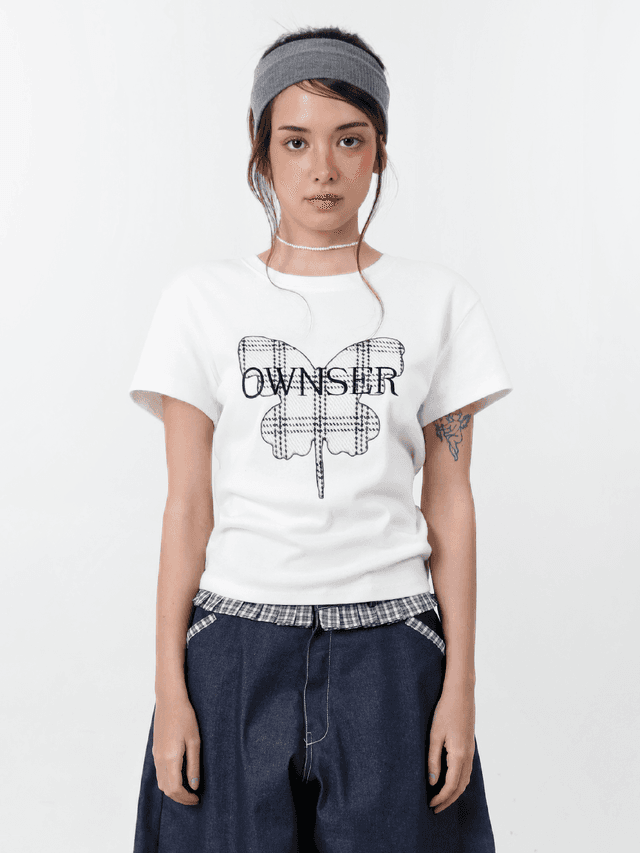 (4/30 예약배송, 추가 5% 할인)OWN Grid T-shirt_White