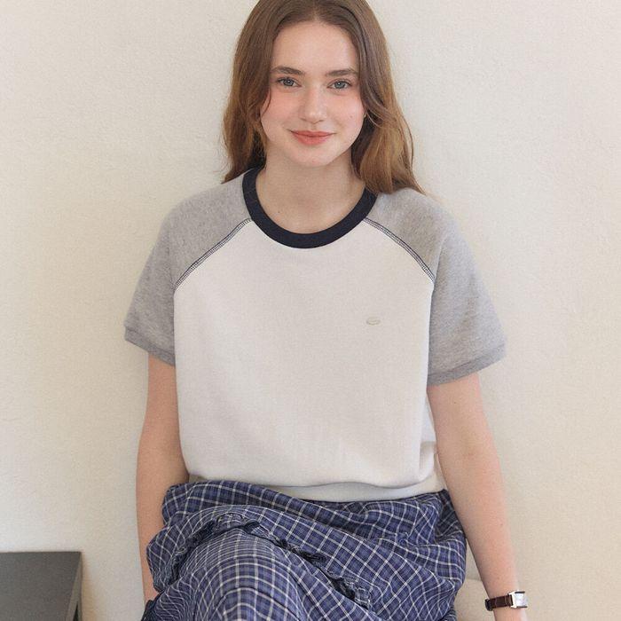 Tammy Half-Sleeve Sweatshirt - Melange Grey