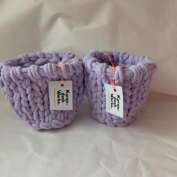 보송보송바구니 Pluffy basket_ Mauve