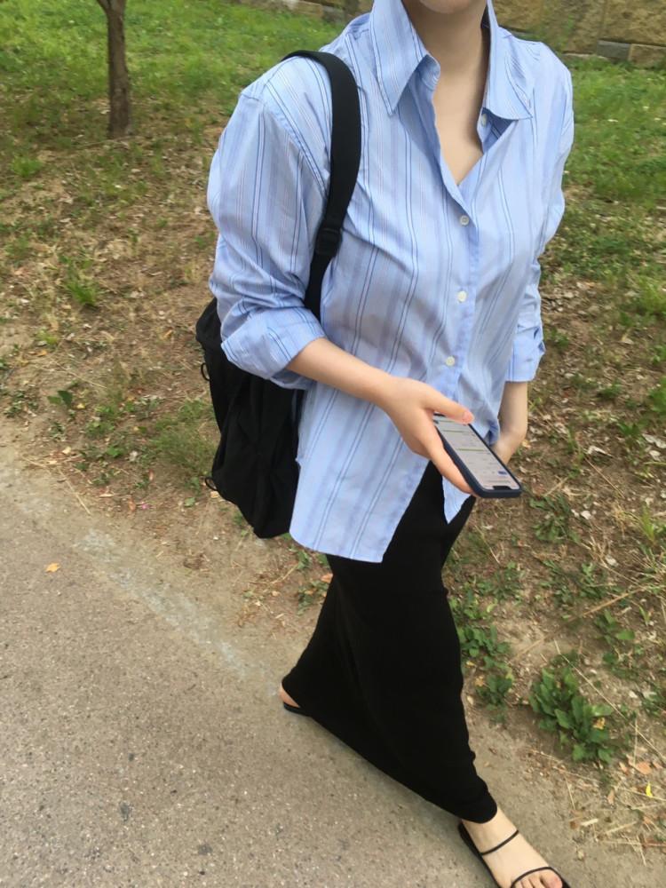 스트라이프 클래식 남방