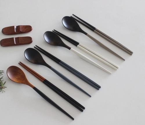 컬러 우드 수저세트(1인용)