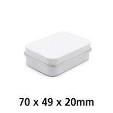 S046 화영제관 은색 흰색 사각틴케이스, 흰색, 1개