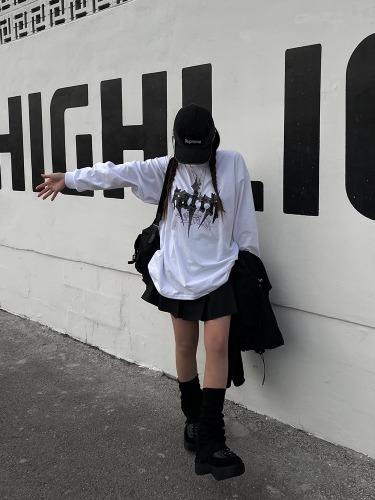 (UNISEX) H 피아 긴팔 T