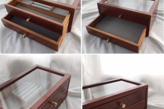 [쿠폰가 26,010원] 원목 우드 2단 악세사리 보관함