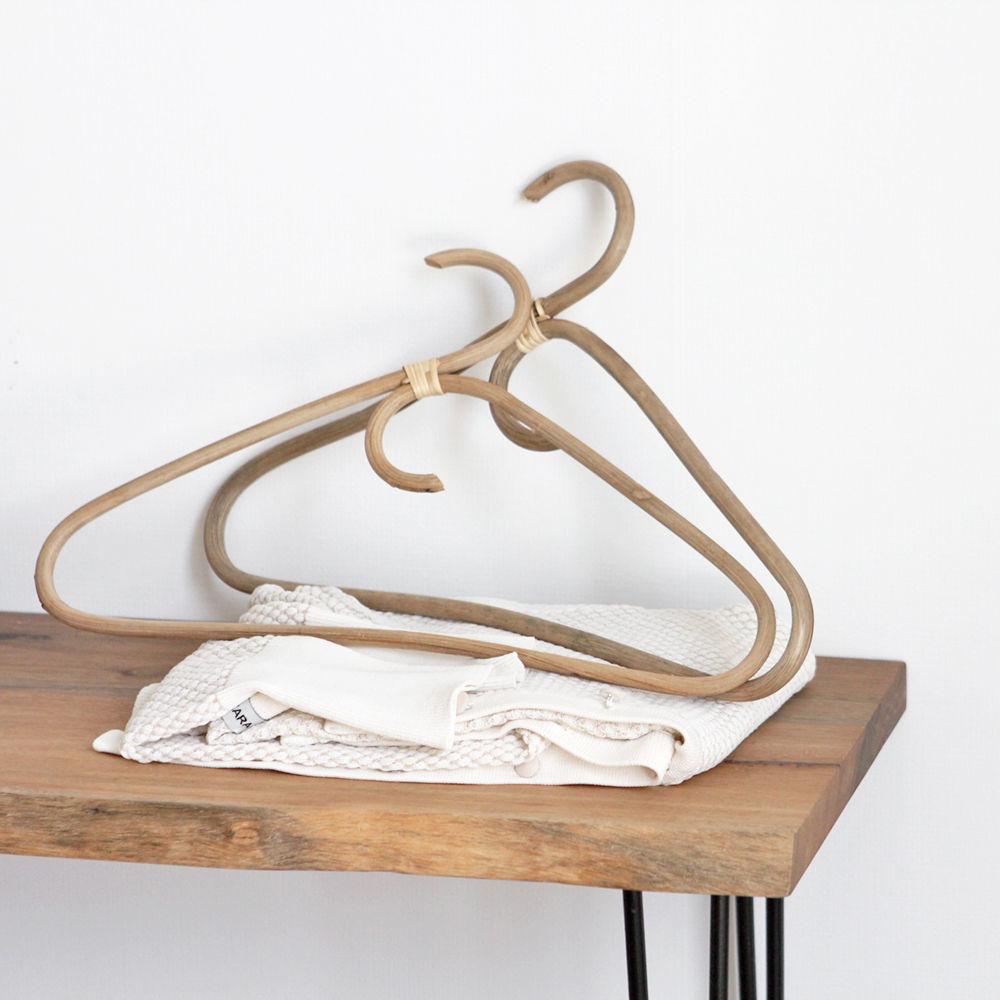 리에 라탄 옷걸이 3P