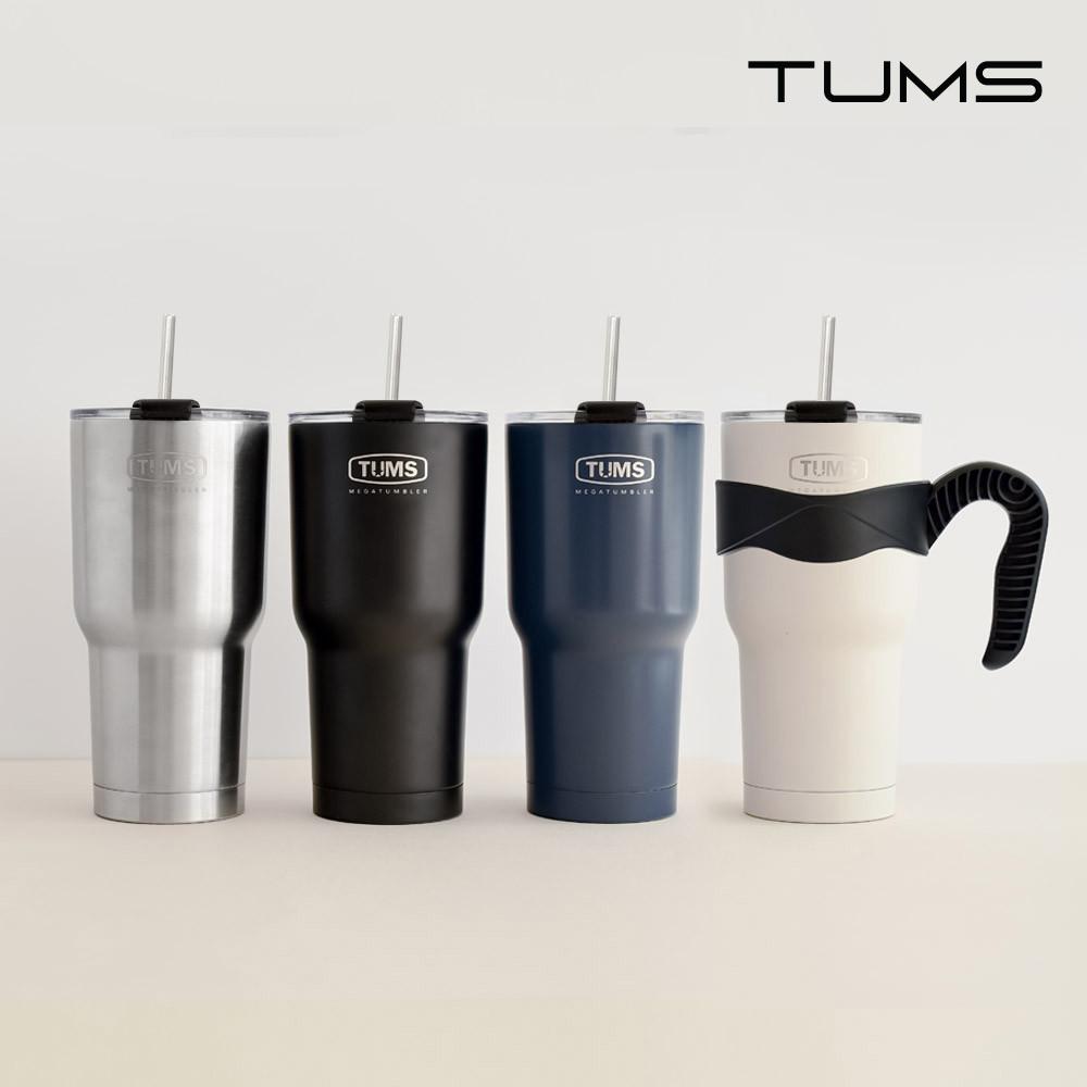 (1+1) 뉴 메가 진공 스텐텀블러 900ml+손잡이+빨대방수뚜껑+빨대 2SET